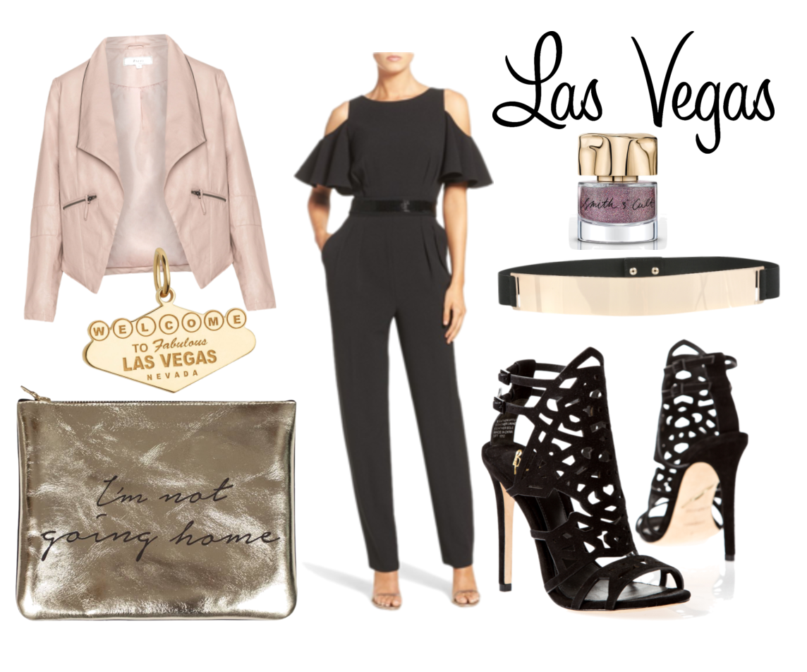 A Las Vegas mood board with outfits