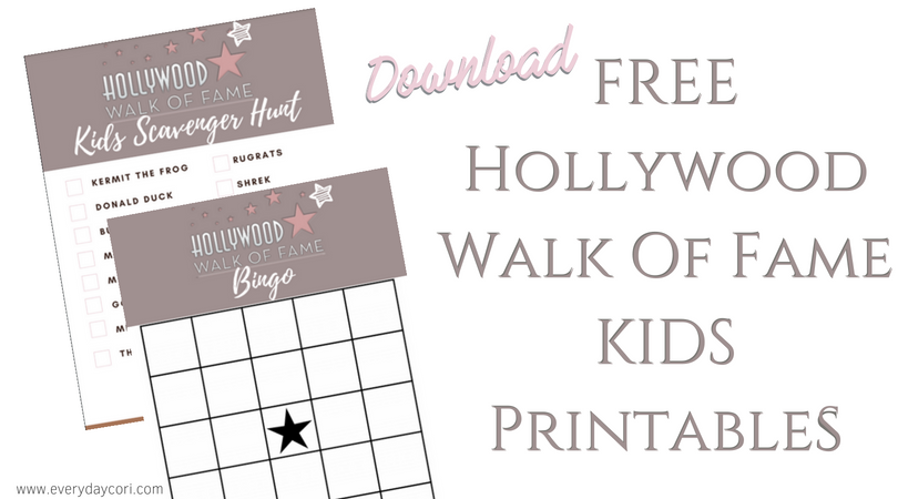 Download the Free Hollywood Walk of Fame Kids' Printable here